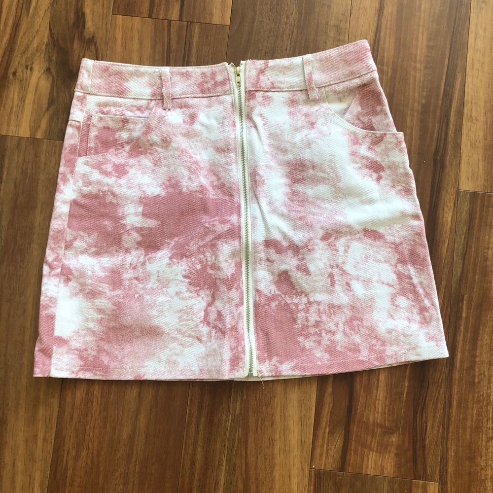 Princess Polly Denim Tie-Dye Skirt US 4
